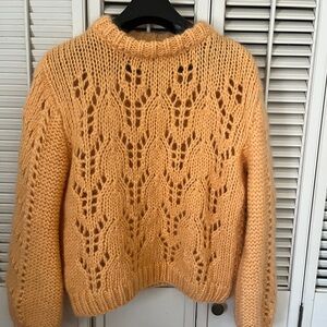 Ganni Turtleneck Sweater in Warm Yellow